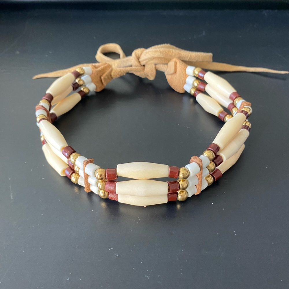 Vintage Buffalo Bone Bead Choker